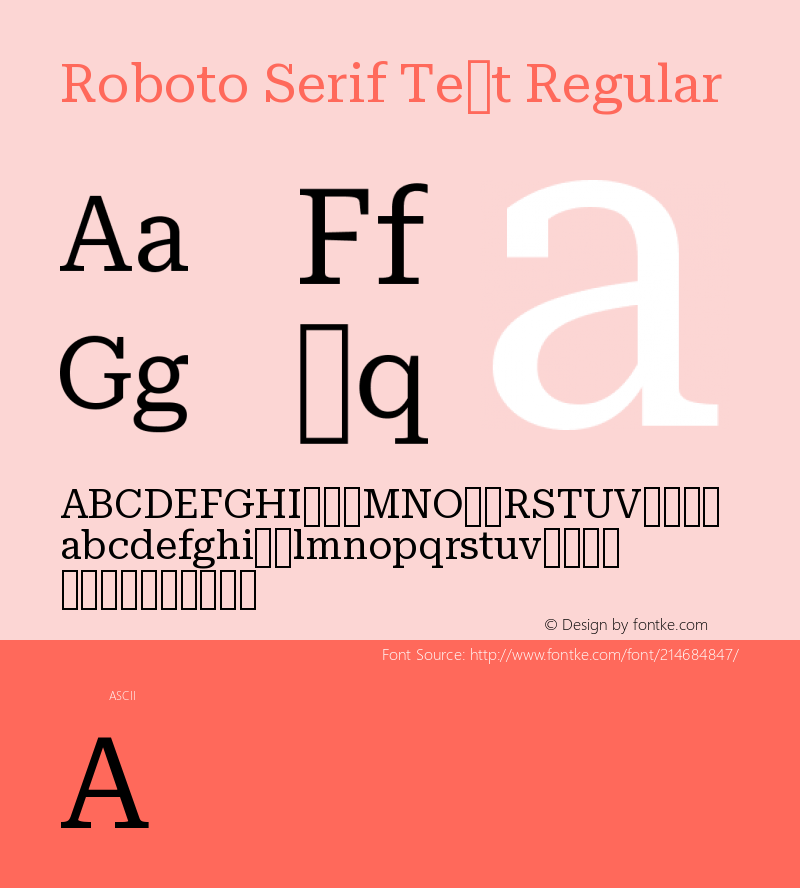 Roboto Serif Text Regular Version 1.001 2018图片样张