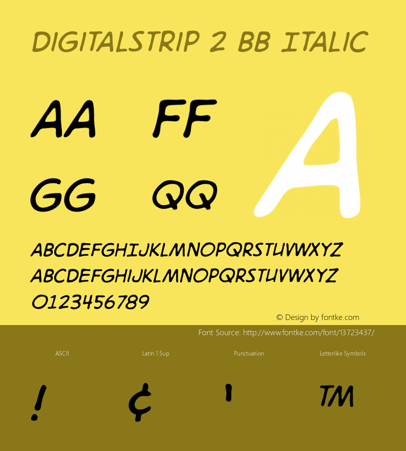 DigitalStrip 2 BB Italic Version 1.000图片样张