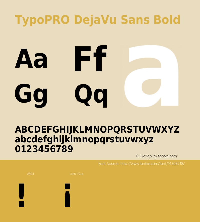 TypoPRO DejaVu Sans Bold Version 2.34图片样张