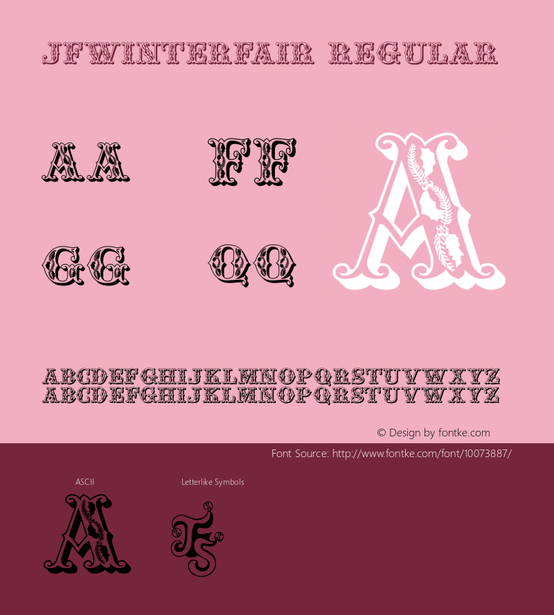 JFWinterFair Regular December 2000: jester.fonts@virgin.net图片样张