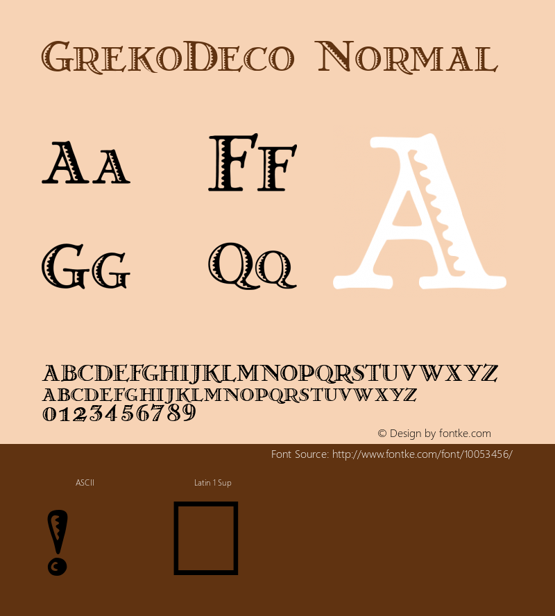 GrekoDeco Normal version 1.0  October 1992图片样张