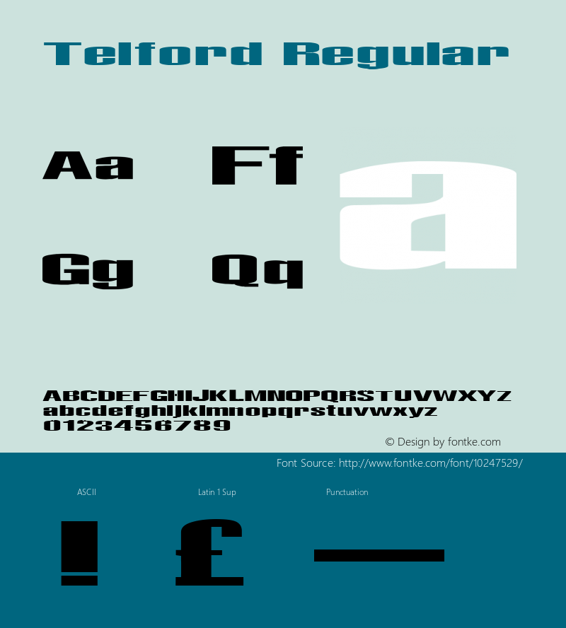 Telford Regular Version 1.00图片样张