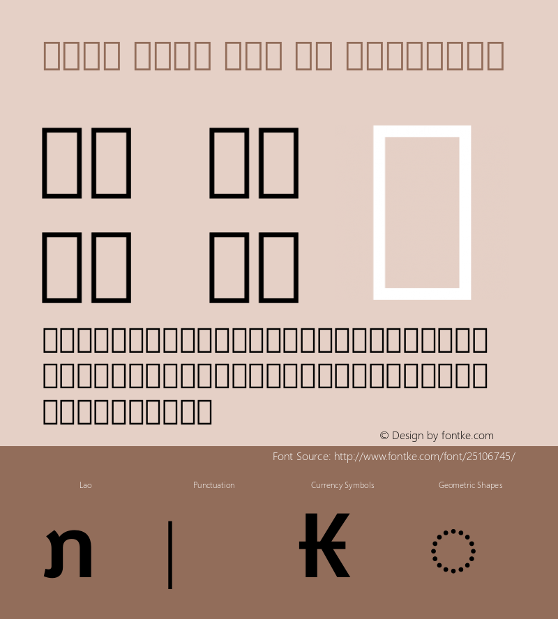 Noto Sans Lao UI SemiBold Version 2.000图片样张