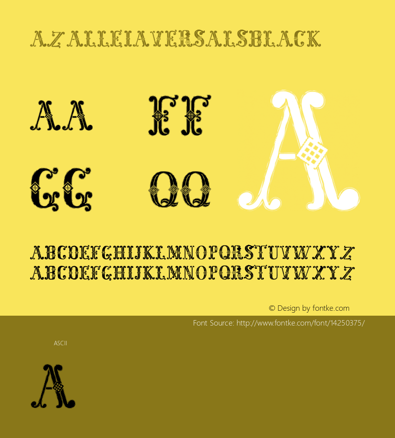 AzalleiaVersalsBlack ? Version 1.000 2012 initial release;com.myfonts.intellecta.azalleia.black.wfkit2.3PCX图片样张