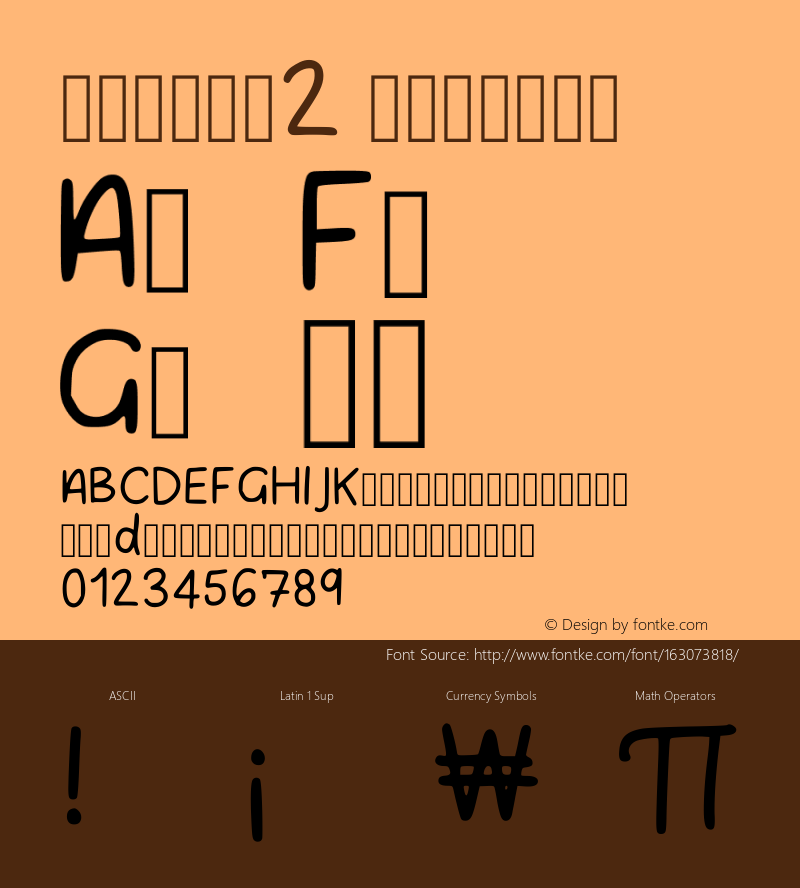 Myfont2 Regular Version 001.001图片样张