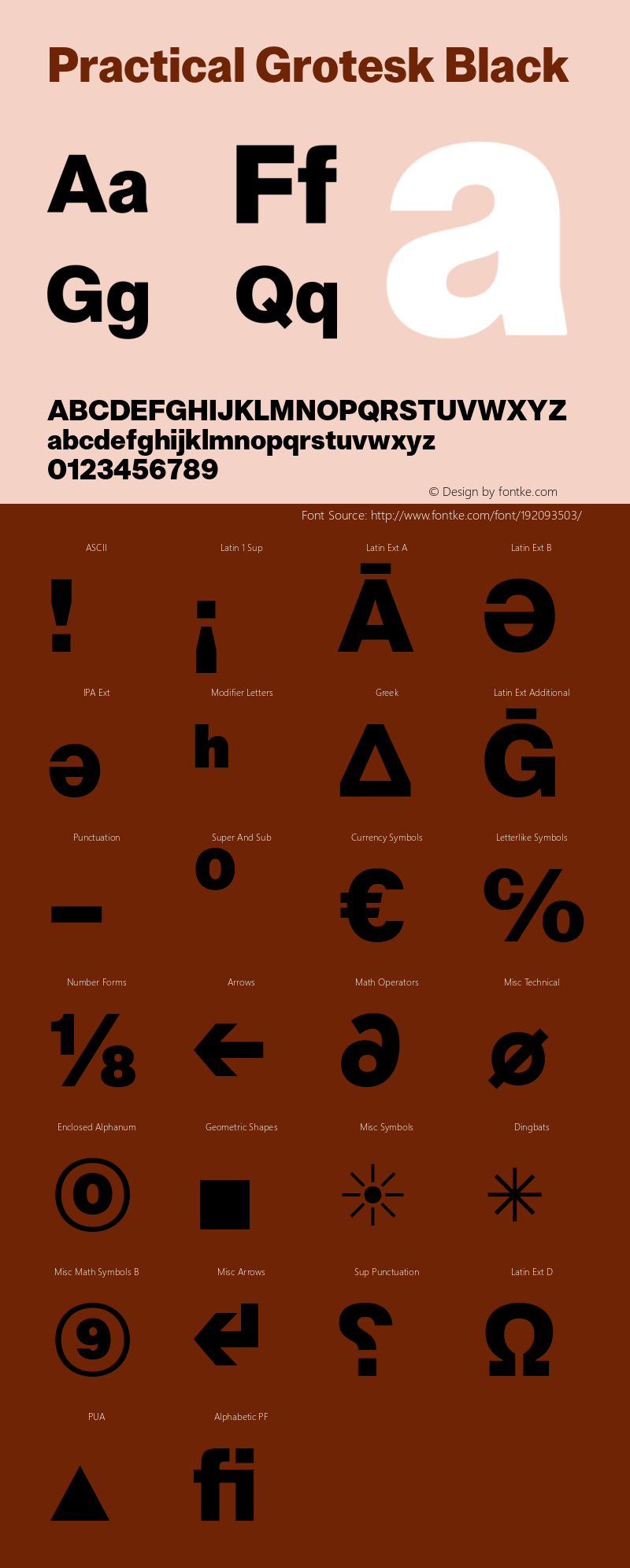 Practical Grotesk Black Version 2.000;FEAKit 1.0图片样张