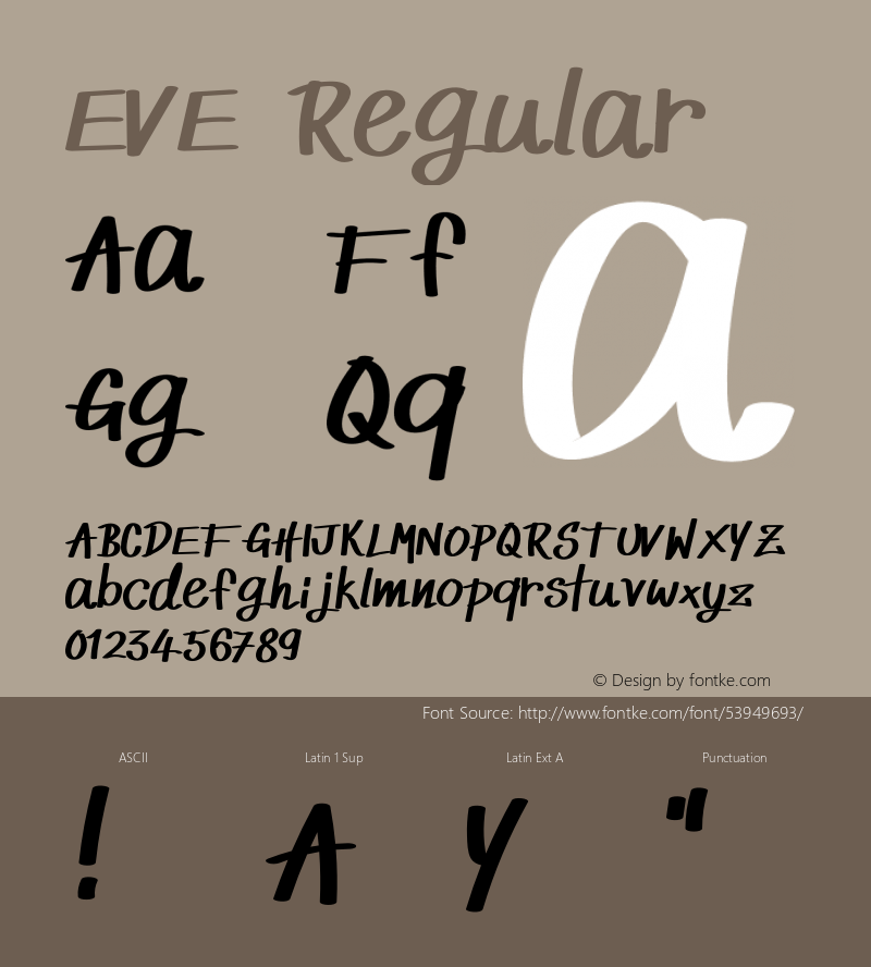 EVE Version 1.002;Fontself Maker 3.4.0图片样张