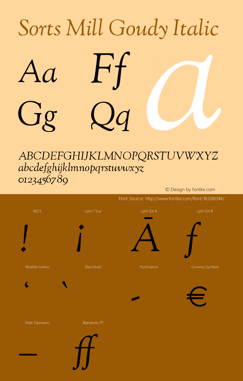 Sorts Mill Goudy Italic Version 003.101图片样张