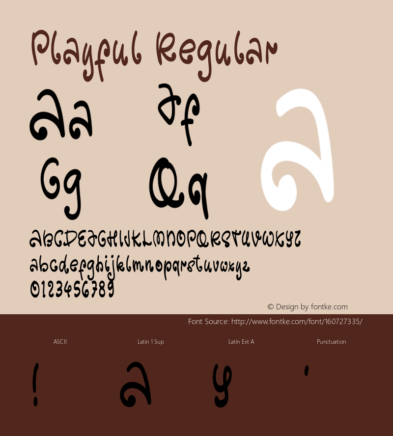 Playful Version 1.001;Fontself Maker 3.5.4图片样张