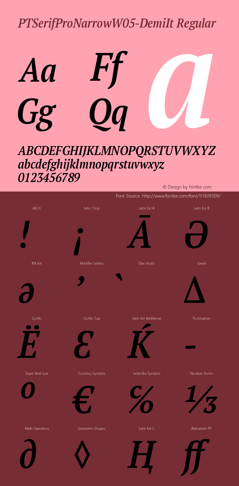 PT Serif Pro Narrow W05 Demi It Version 1.00图片样张