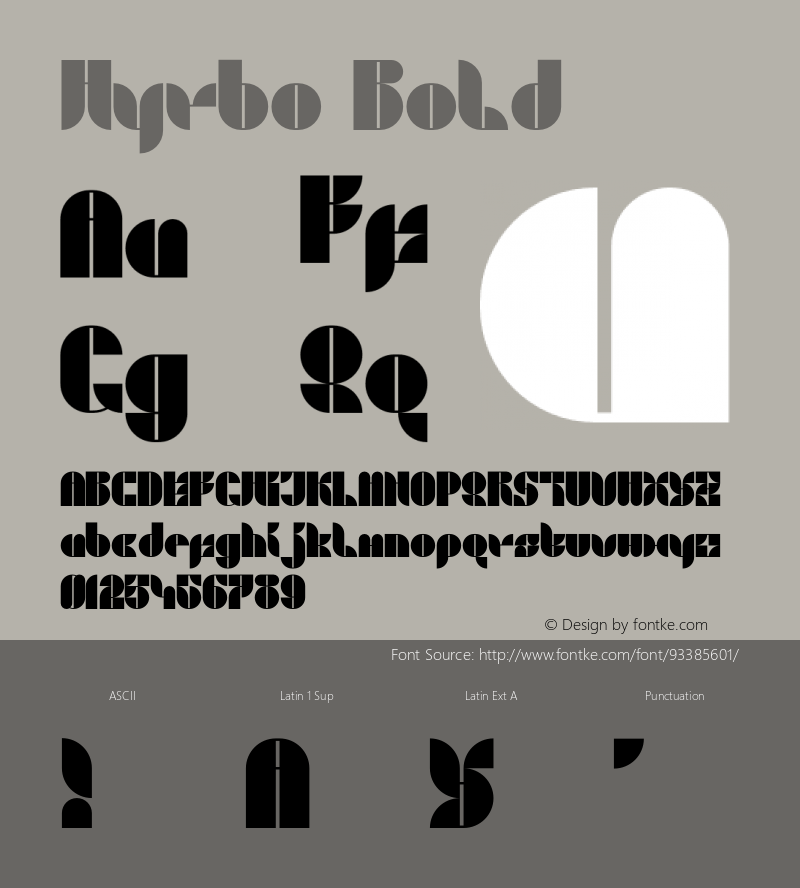 Hyrbo Bold Version 1.002;Fontself Maker 3.5.1图片样张