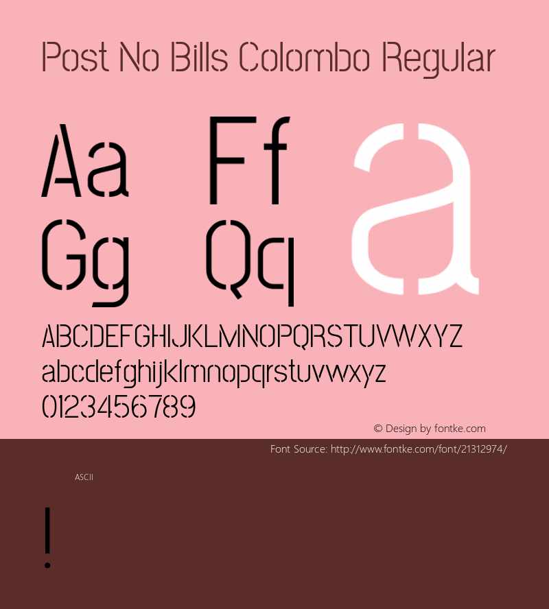 Post No Bills Colombo Regular 图片样张