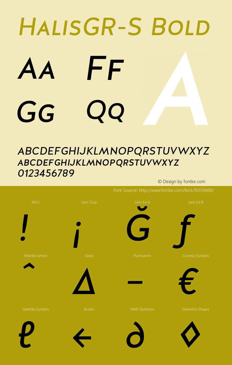 HalisGR-S Bold Version 1.1 2012 initial release;com.myfonts.easy.ahmet-altun.halis-gr.sregular-italic.wfkit2.version.3VUw图片样张