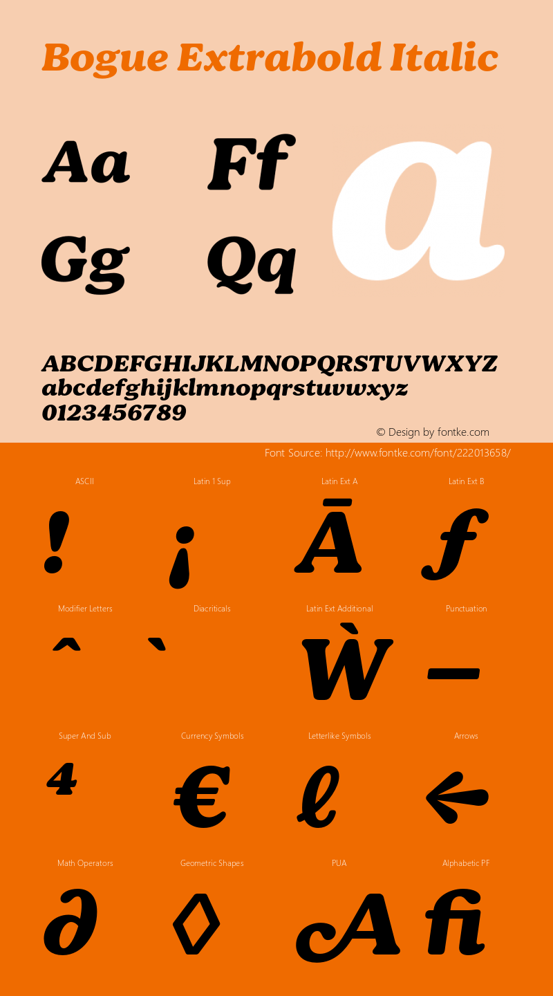 Bogue Extrabold Italic Version 1.000;hotconv 1.0.109;makeotfexe 2.5.65596图片样张