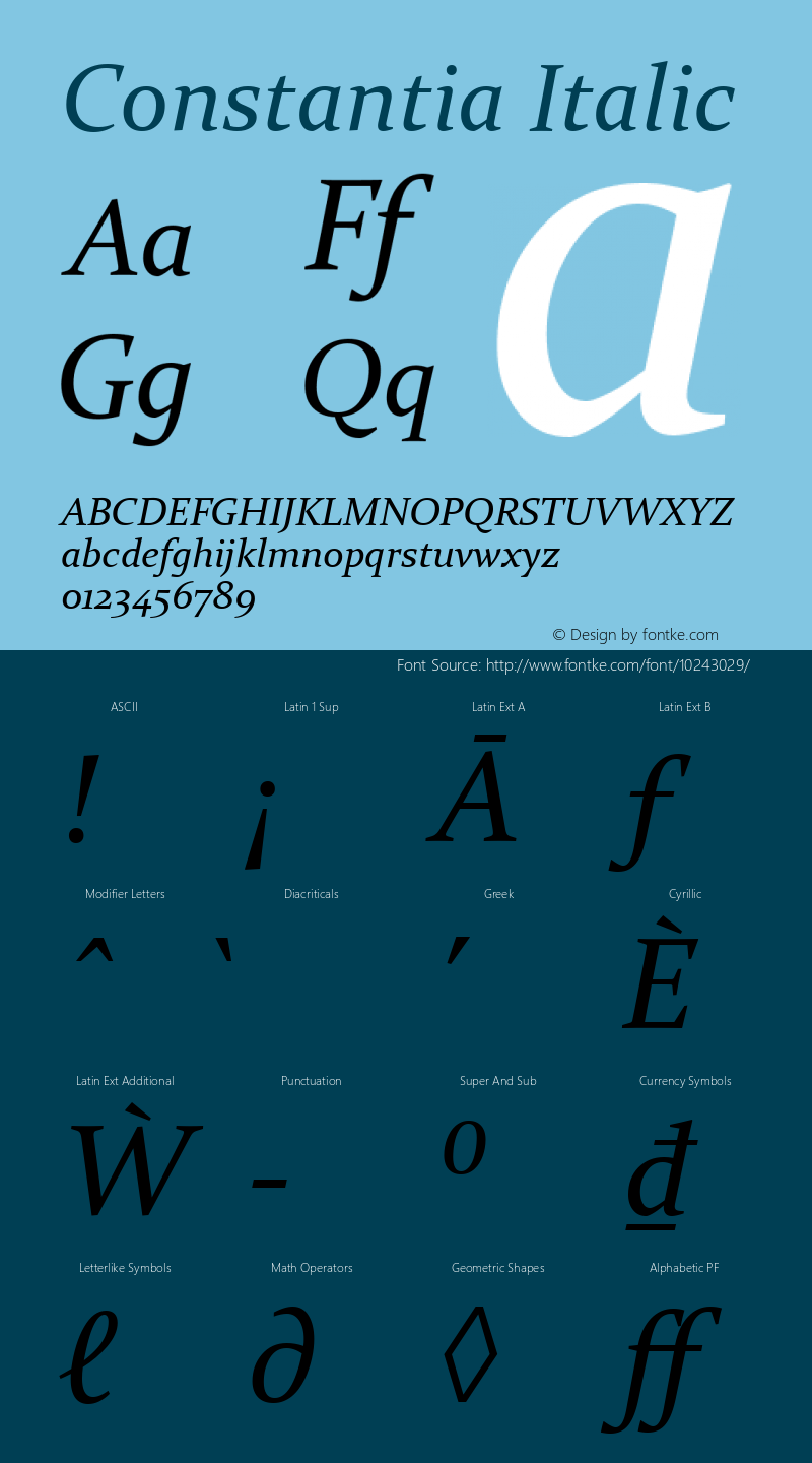 Constantia Italic Version 5.50图片样张