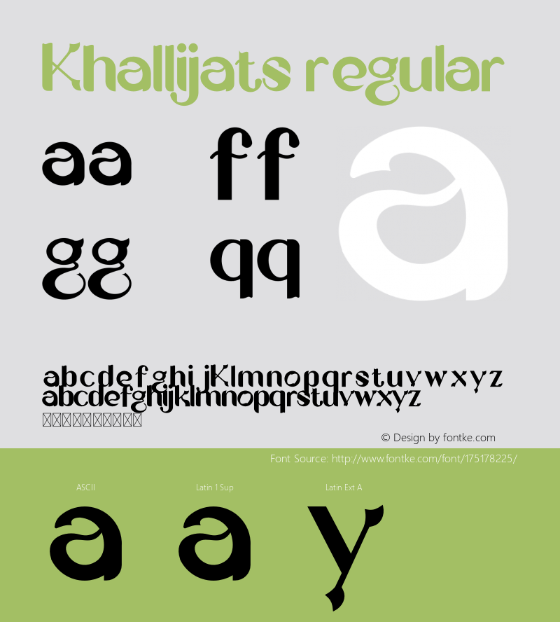 Khallijats Version 1.004;Fontself Maker 3.5.4图片样张