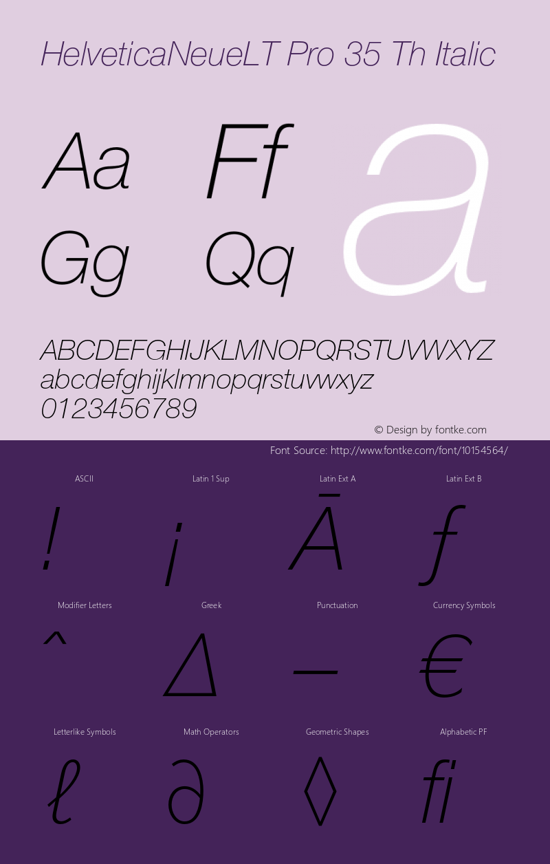 HelveticaNeueLT Pro 35 Th Italic Version 1.000;PS 001.000;hotconv 1.0.38图片样张