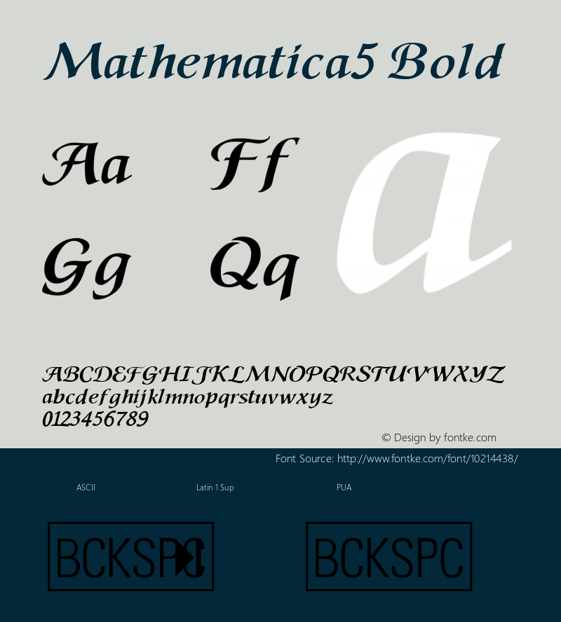 Mathematica5 Bold 6.0图片样张