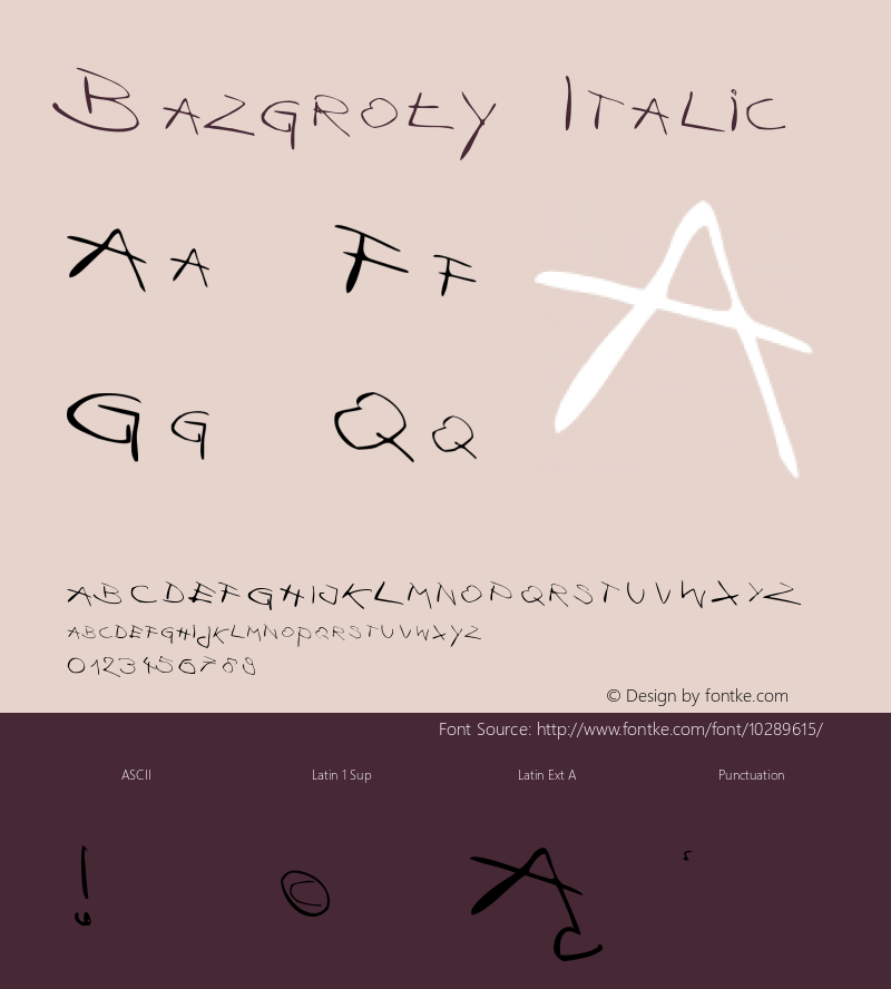 Bazgroły Italic 3.0; 9 października 2002r.图片样张