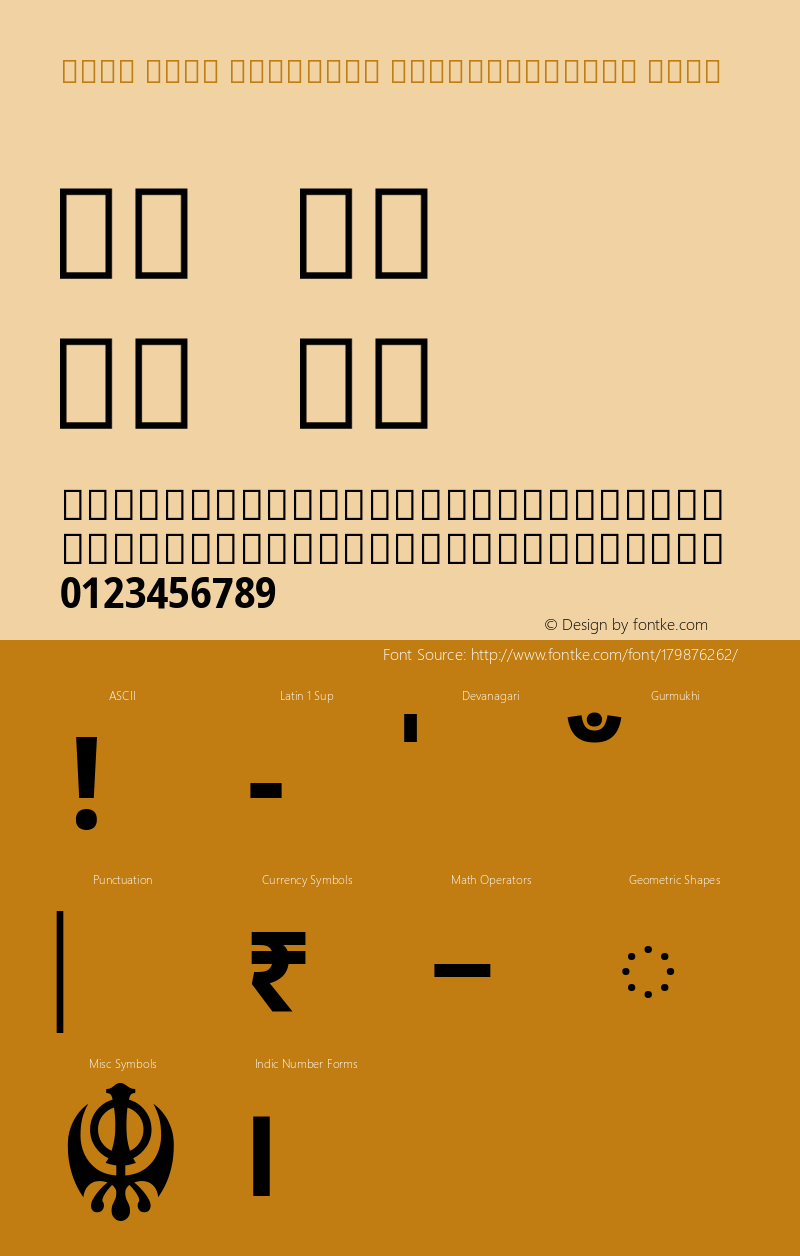 Noto Sans Gurmukhi SemiCondensed Bold Version 2.001; ttfautohint (v1.8.4) -l 8 -r 50 -G 200 -x 14 -D guru -f none -a qsq -X 