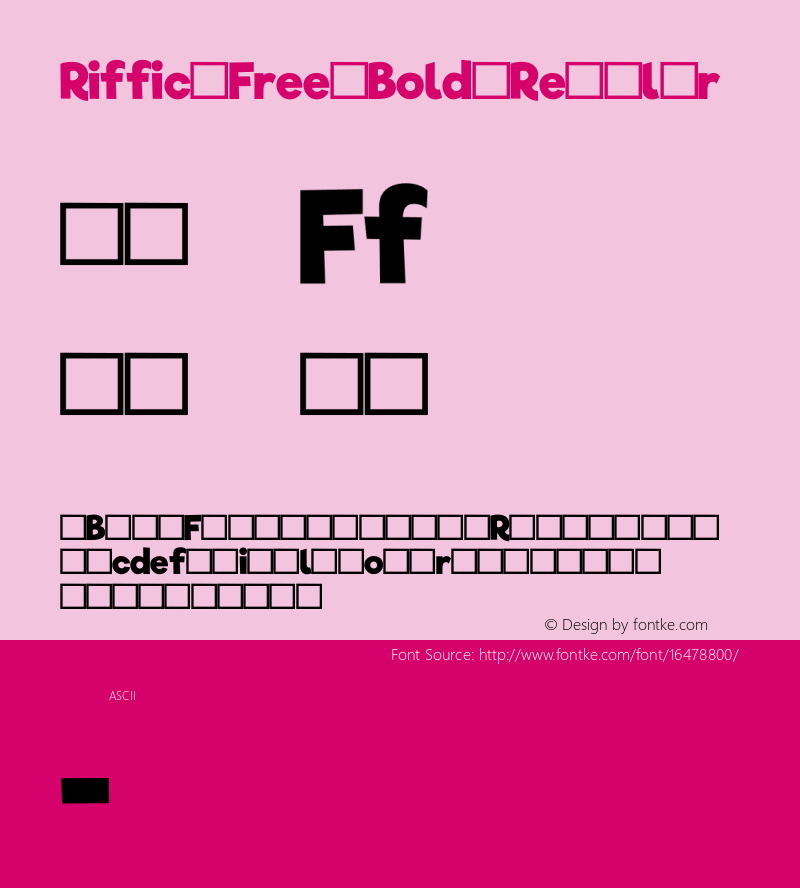 Riffic Free Bold Regular Version 2.0323图片样张