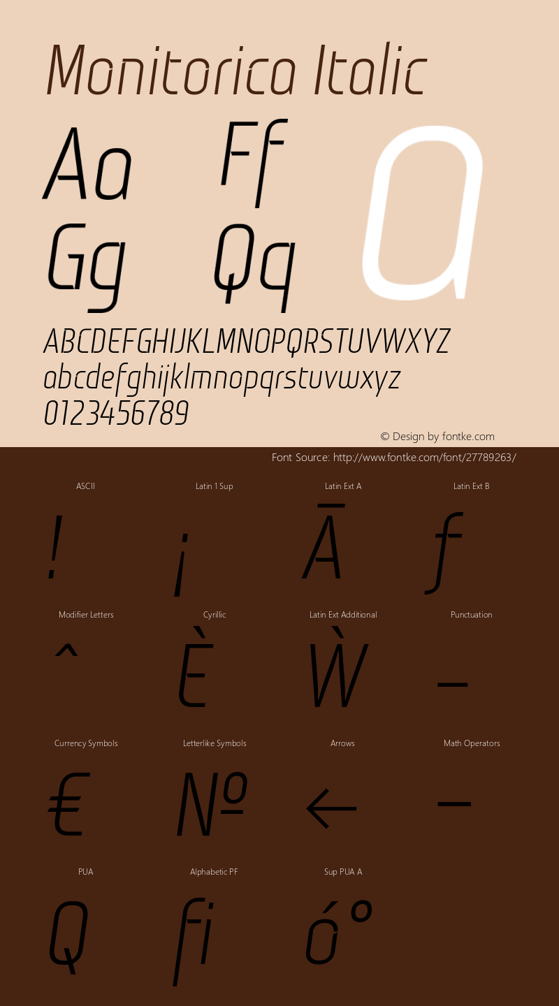 Monitorica-Italic 1.2; CC 4.0 BY-ND图片样张