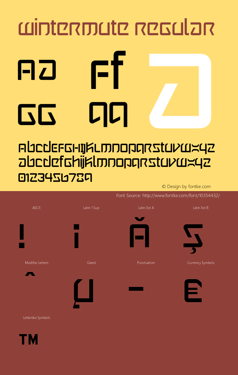 Wintermute Regular OTF 3.000;PS 001.001;Core 1.0.29图片样张