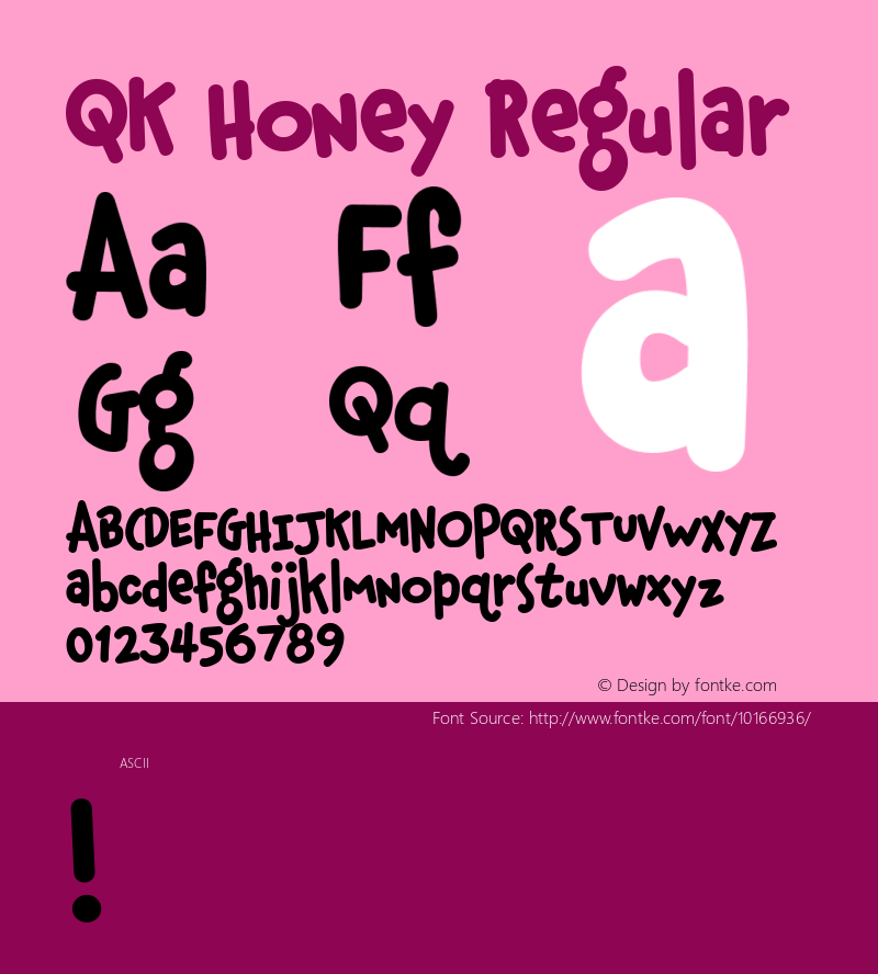 QK Honey Regular 1.00图片样张