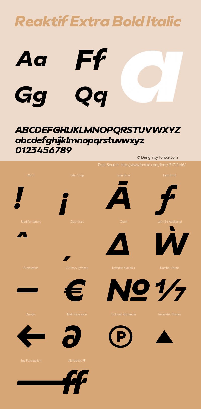 Reaktif Extra Bold Italic 1.000图片样张