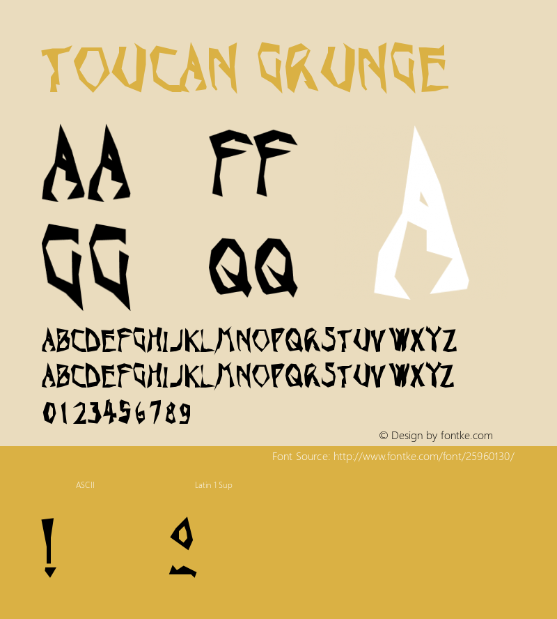 ToucanGrunge Version 001.000图片样张