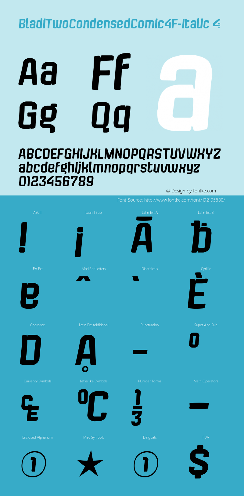 ☞Bladi Two Condensed Comic 4F Italic 1.3;com.myfonts.easy.4thfebruary.bladi-two-4f.cond-comic-italic.wfkit2.version.3dbs图片样张