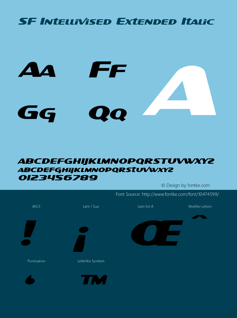 SF Intellivised Extended Italic Version 1.1图片样张