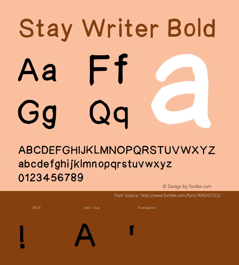 Stay Writer Bold Version 1.002;Fontself Maker 3.0.0图片样张