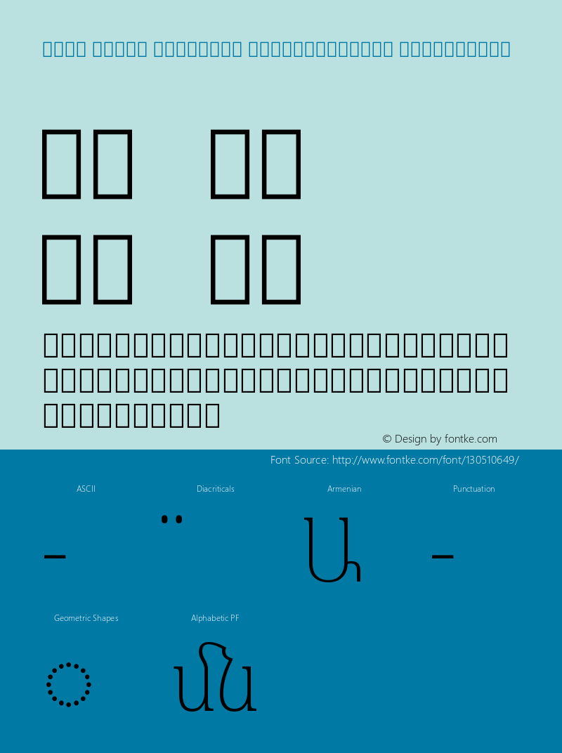 Noto Serif Armenian SemiCondensed ExtraLight Version 2.005图片样张