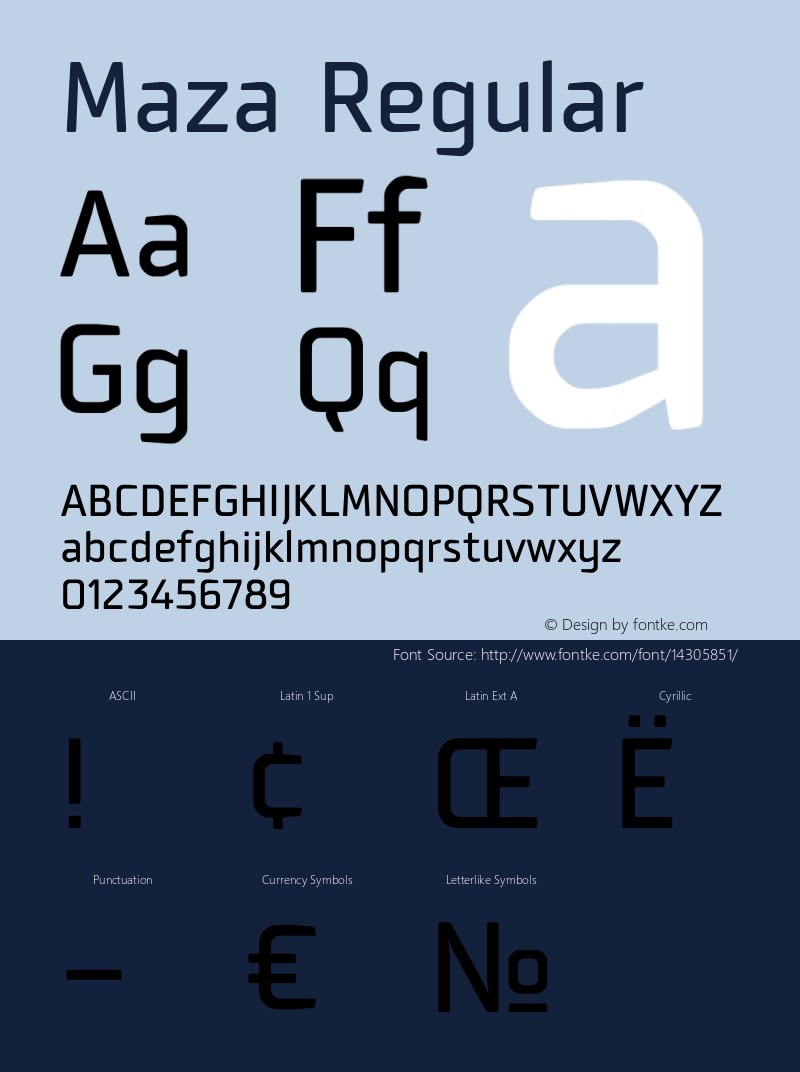 Maza Regular 1.001; Fonts for Free — vk.com/fontsforfree图片样张