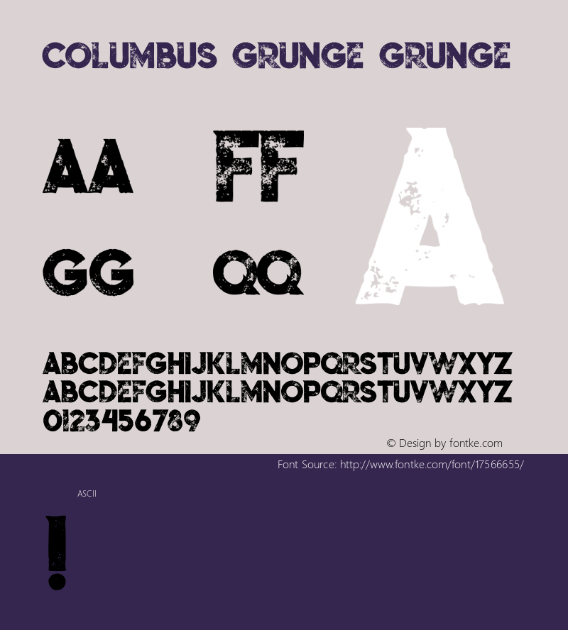 Columbus Grunge Grunge Version 1.0图片样张