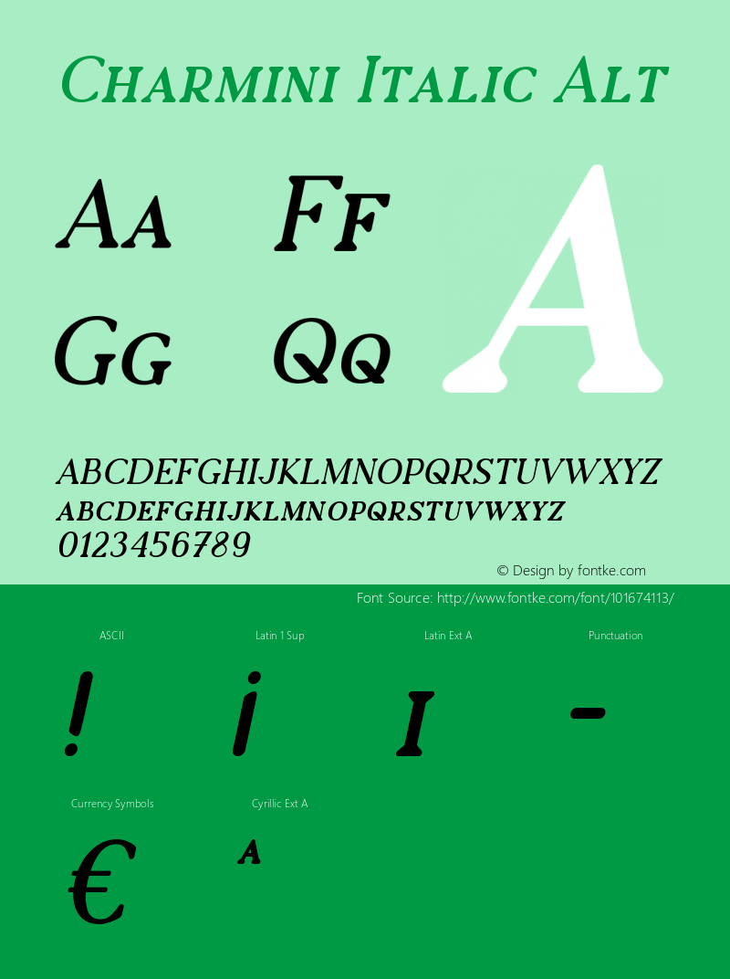 Charmini Italic Alt 001.000图片样张