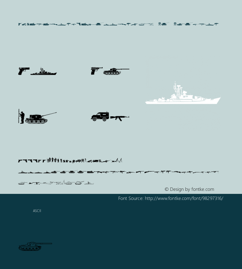 FT Military Dingbats W05 Rg Version 1.10图片样张