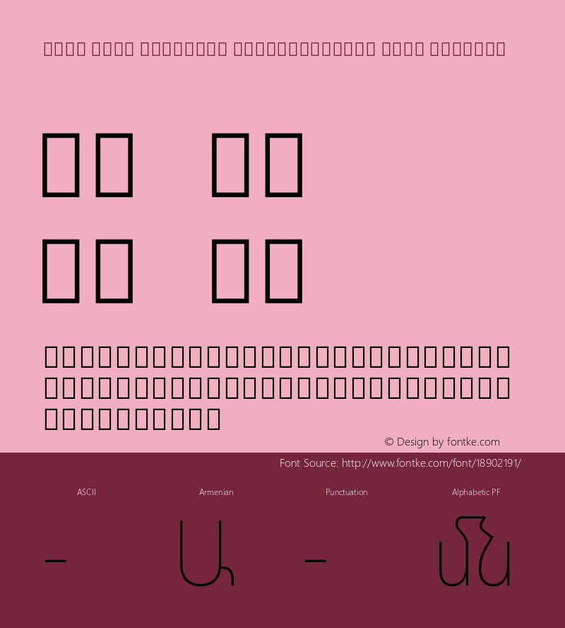 Noto Sans Armenian SemiCondensed Thin Regular Version 1.902图片样张