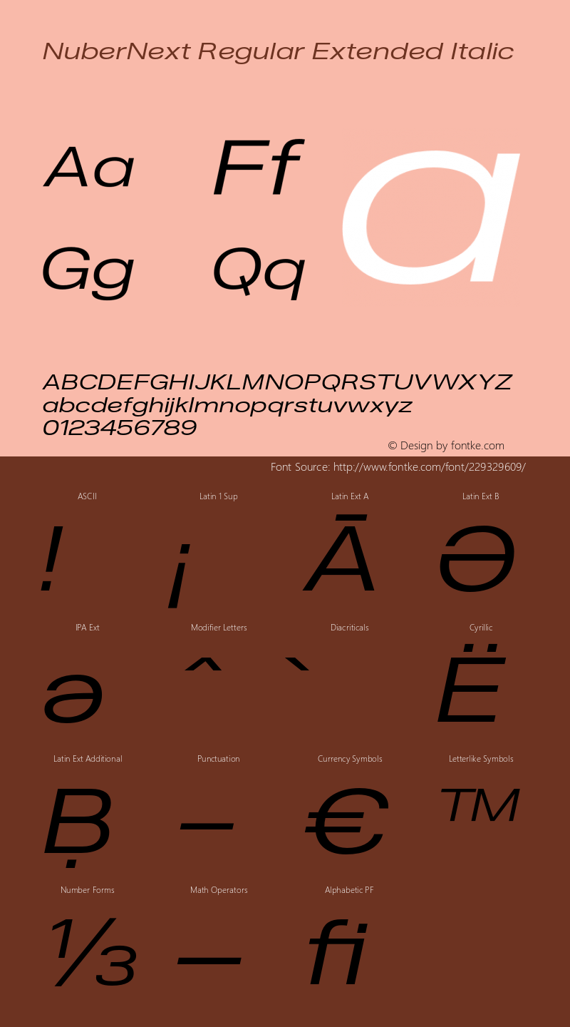 NuberNext Regular Extended Italic Version 001.002 February 2020图片样张