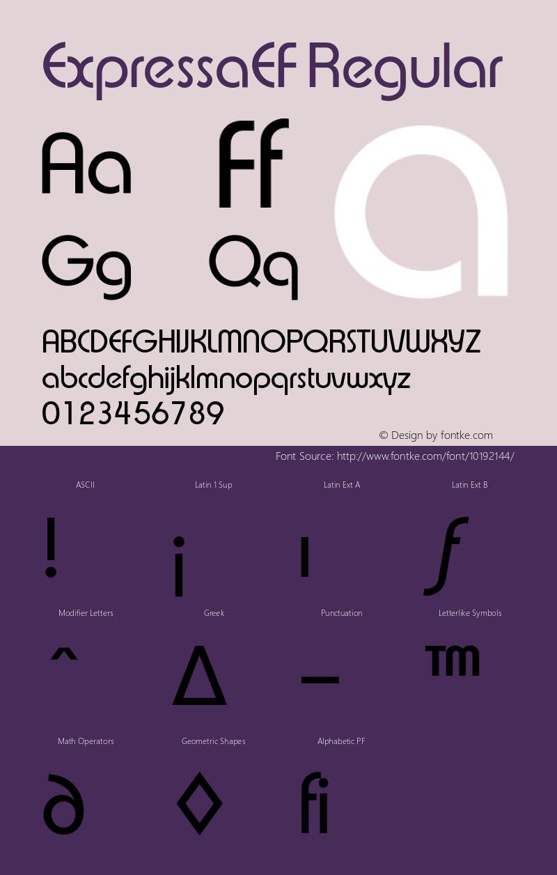ExpressaEF Regular 001.000图片样张