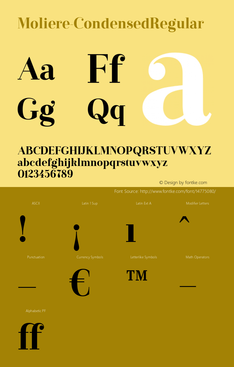 Moliere-CondensedRegular ☞ Version 1.000;com.myfonts.easy.eurotypo.moliere.cond-regular.wfkit2.version.3FSc图片样张