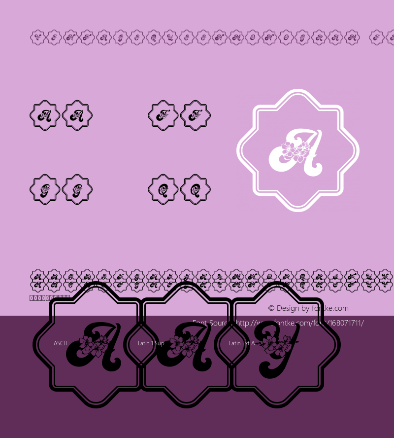 VintageQueenMonogram Frame Version 1.001;Fontself Maker 3.5.0图片样张