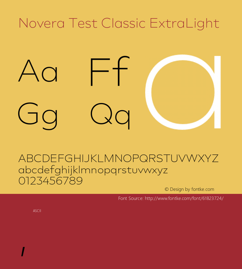 Novera Test Classic ExtraLight Version 1.000;hotconv 1.0.109;makeotfexe 2.5.65596图片样张
