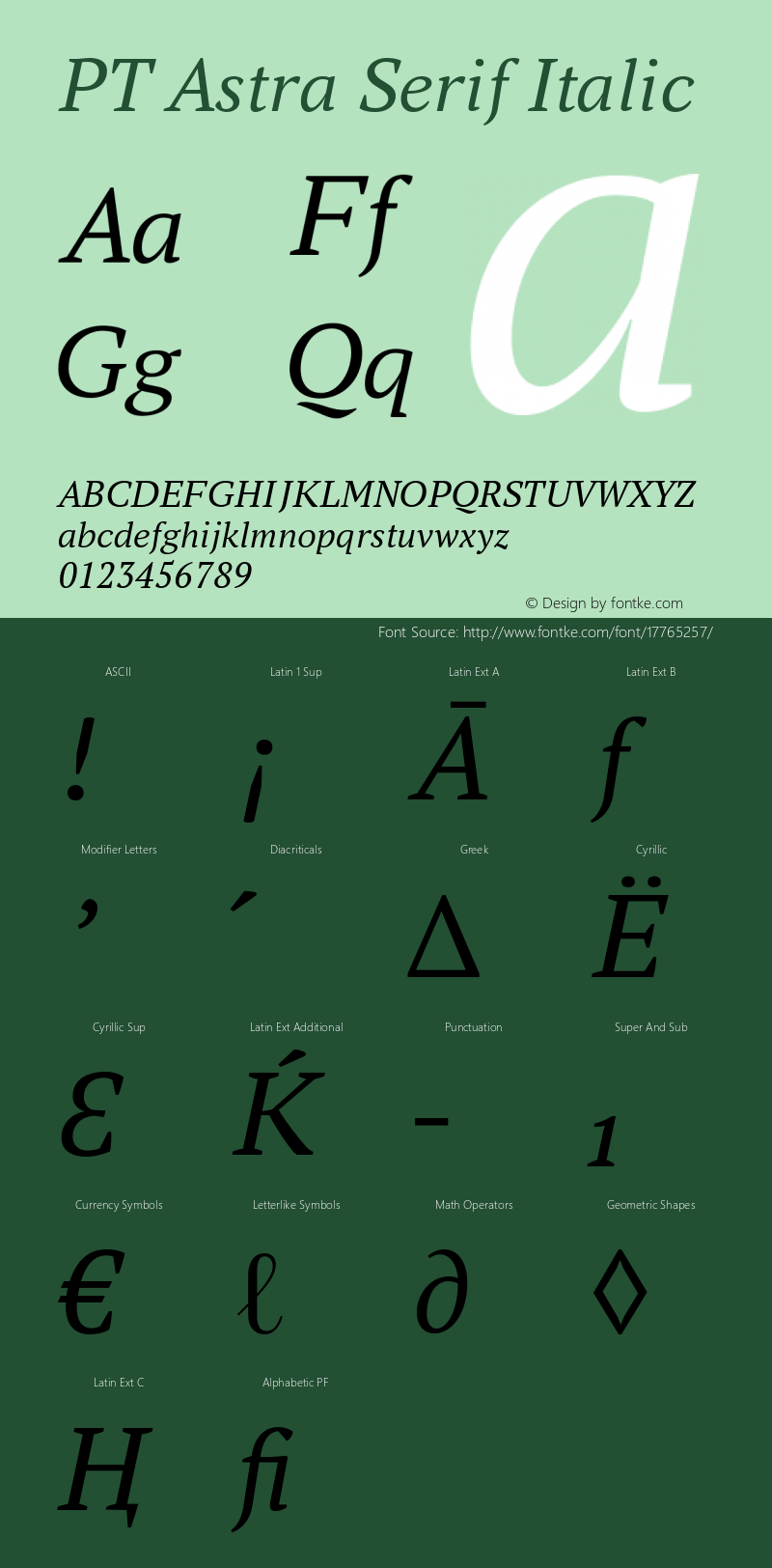 PT Astra Serif Italic Version 1.001图片样张