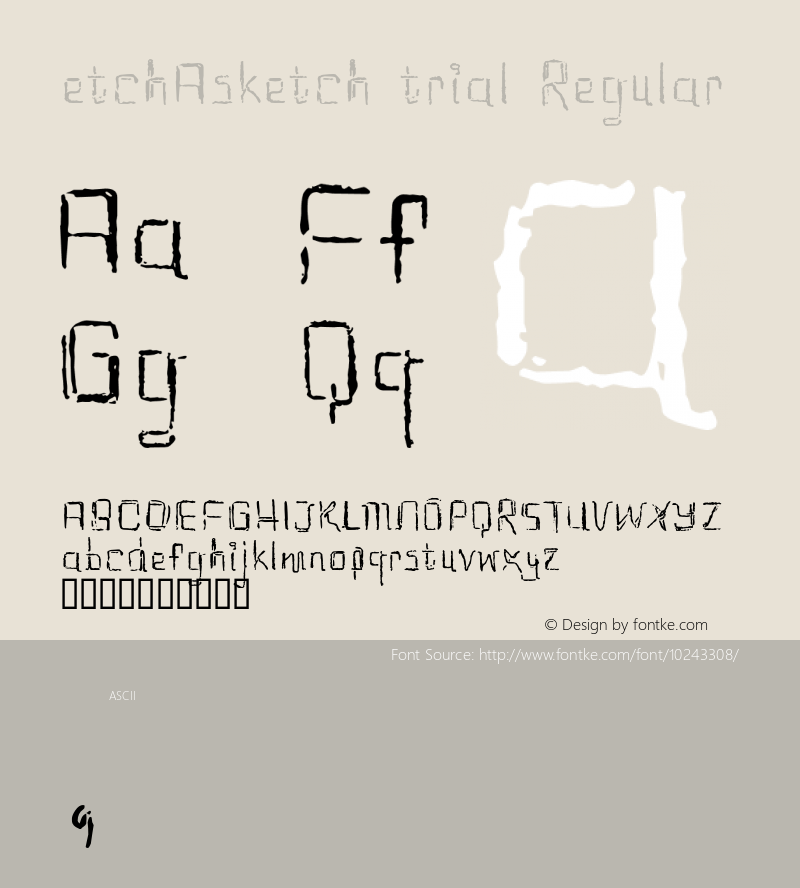 etchAsketch trial Regular Macromedia Fontographer 4.1 23-1-2009图片样张