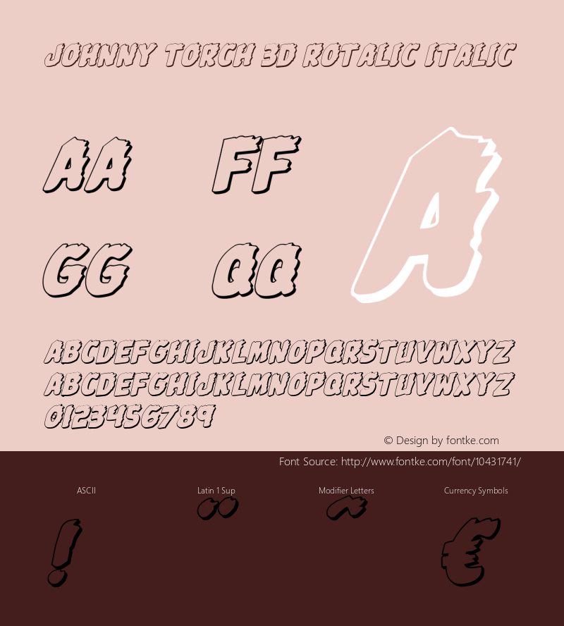 Johnny Torch 3D Rotalic Italic 001.000图片样张