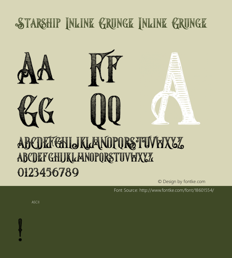 Starship Inline Grunge Inline Grunge Version 1.000图片样张