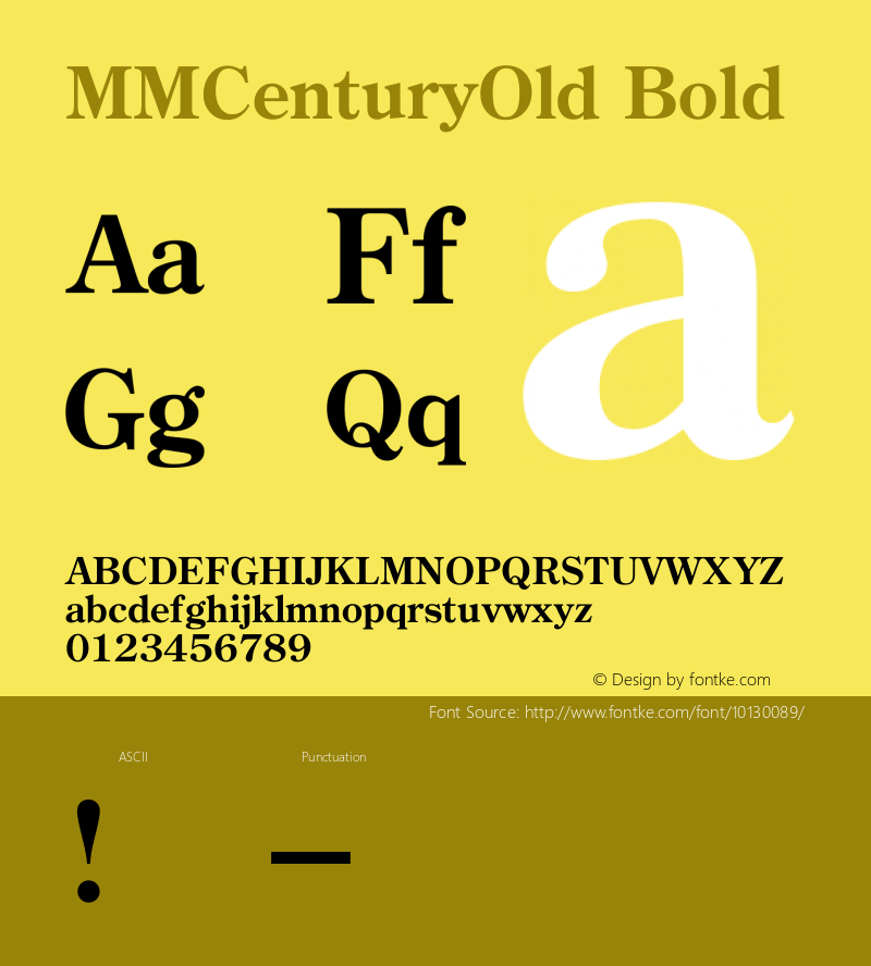 MMCenturyOld Bold Version 2.4.0图片样张