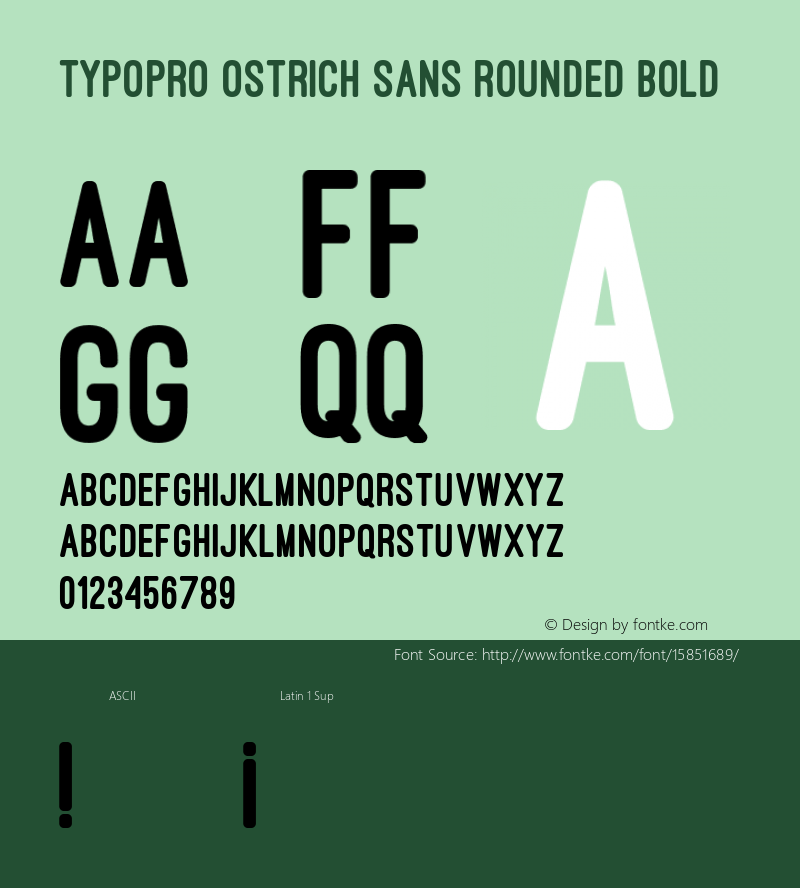 TypoPRO Ostrich Sans Rounded Bold Version 1.002图片样张